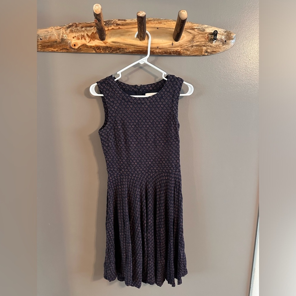 Loft sleeveless mini dress - Navy and lilac - XS